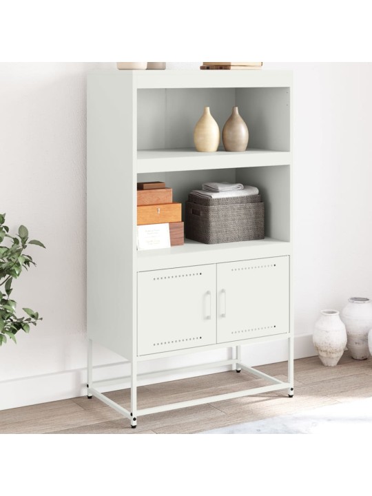 Skříň highboard bílá 68,5 x 38,5 x 123,5 cm ocel