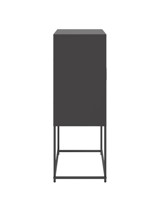 Skříň highboard černá 68,5 x 38,5 x 107 cm ocel