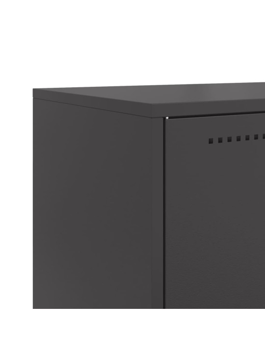 Skříň highboard černá 68,5 x 38,5 x 107 cm ocel