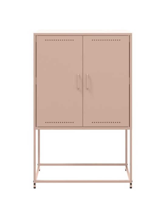 Skříň highboard růžová 68,5 x 38,5 x 107 cm ocel