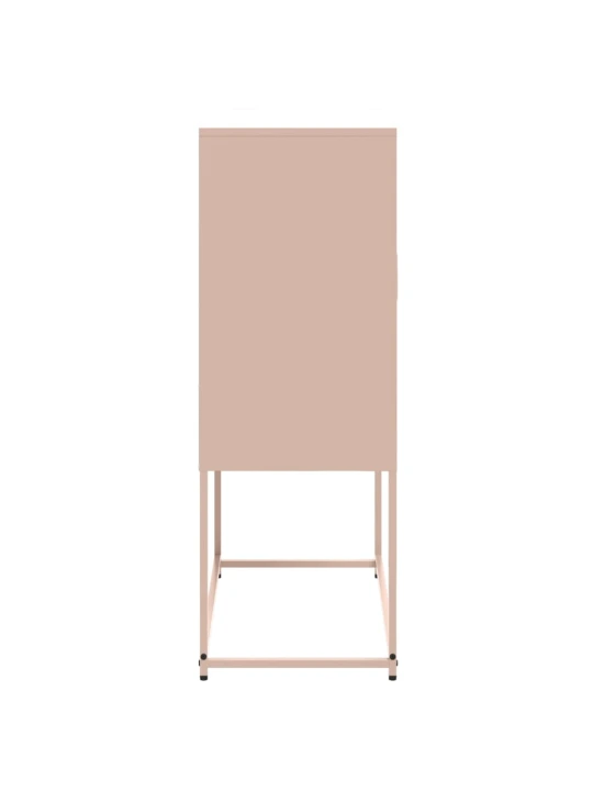 Skříň highboard růžová 68,5 x 38,5 x 107 cm ocel