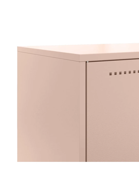 Skříň highboard růžová 68,5 x 38,5 x 107 cm ocel
