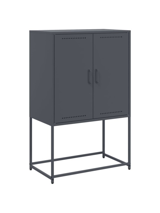 Skříň highboard antracitová 68,5 x 38,5 x 107 cm ocel