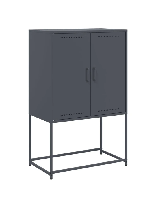 Skříň highboard antracitová 68,5 x 38,5 x 107 cm ocel
