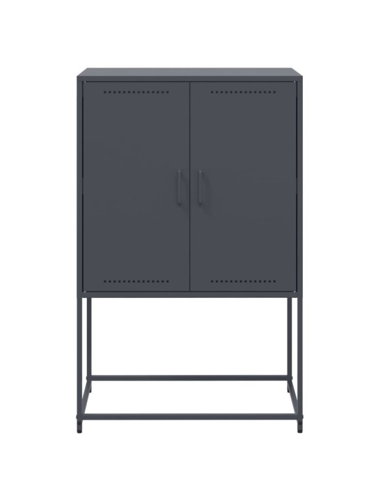 Skříň highboard antracitová 68,5 x 38,5 x 107 cm ocel