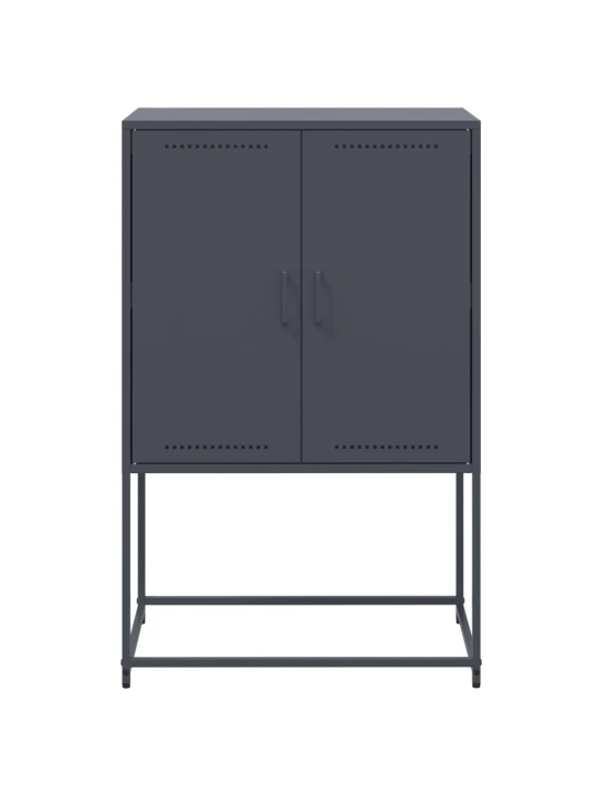 Skříň highboard antracitová 68,5 x 38,5 x 107 cm ocel