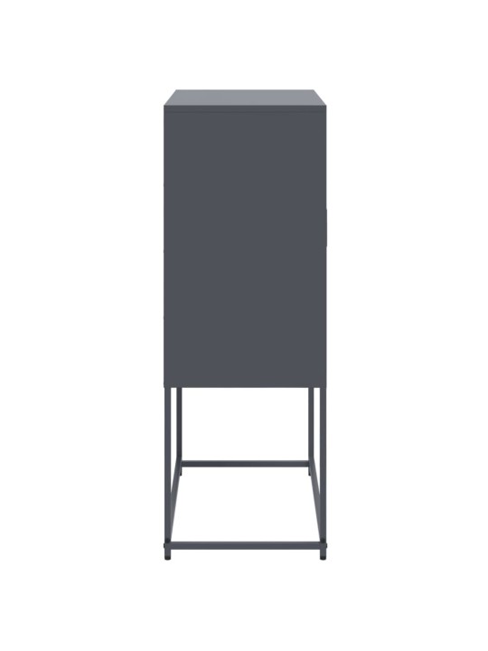 Skříň highboard antracitová 68,5 x 38,5 x 107 cm ocel