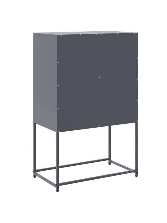 Skříň highboard antracitová 68,5 x 38,5 x 107 cm ocel