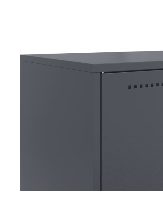 Skříň highboard antracitová 68,5 x 38,5 x 107 cm ocel