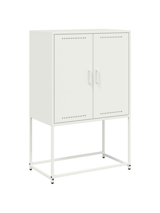 Skříň highboard bílá 68,5 x 38,5 x 107 cm ocel