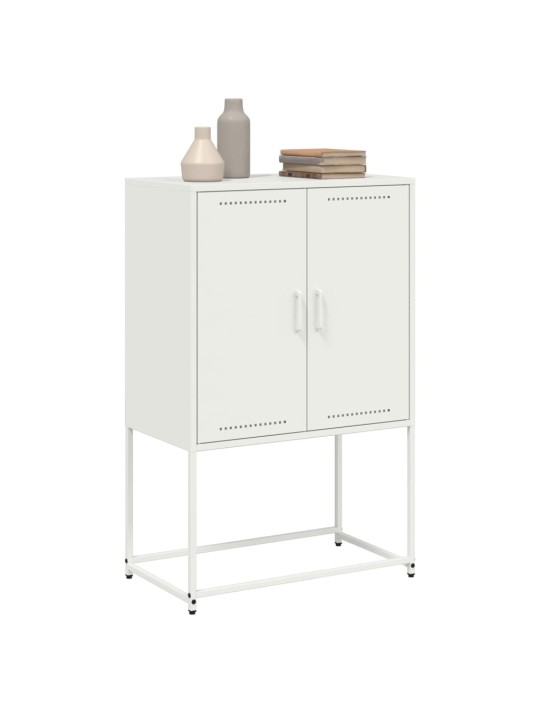 Skříň highboard bílá 68,5 x 38,5 x 107 cm ocel