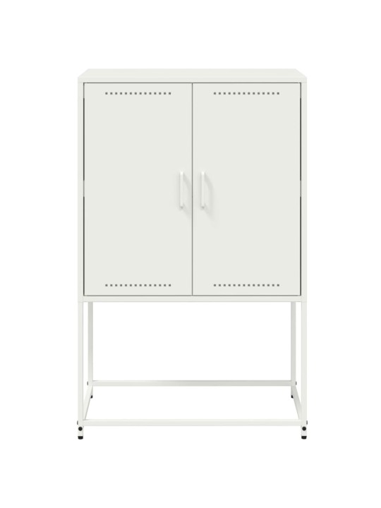 Skříň highboard bílá 68,5 x 38,5 x 107 cm ocel