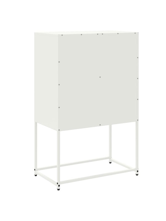 Skříň highboard bílá 68,5 x 38,5 x 107 cm ocel