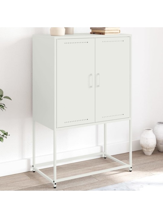 Skříň highboard bílá 68,5 x 38,5 x 107 cm ocel