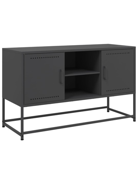 TV skříňka černá 100,5 x 39 x 60,5 cm ocel