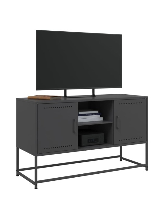 TV skříňka černá 100,5 x 39 x 60,5 cm ocel
