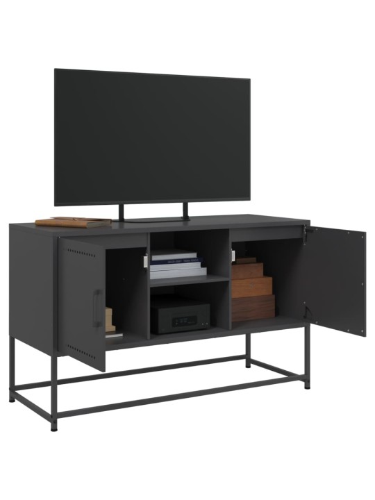 TV skříňka černá 100,5 x 39 x 60,5 cm ocel