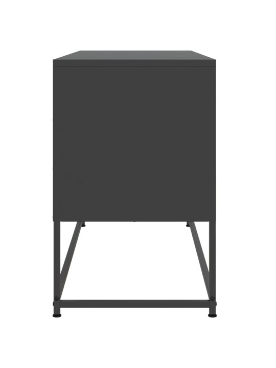 TV skříňka černá 100,5 x 39 x 60,5 cm ocel