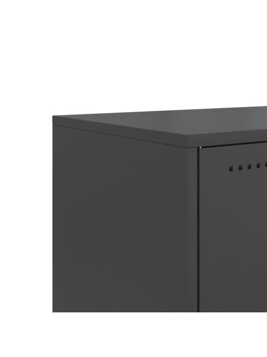 TV skříňka černá 100,5 x 39 x 60,5 cm ocel
