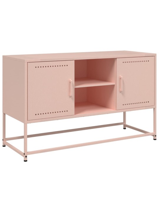TV skříňka růžová 100,5 x 39 x 60,5 cm ocel