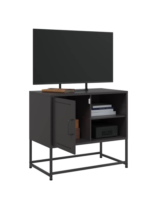 TV skříňka černá 68 x 39 x 60,5 cm ocel