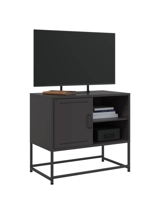 TV skříňka černá 68 x 39 x 60,5 cm ocel