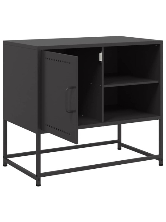 TV skříňka černá 68 x 39 x 60,5 cm ocel