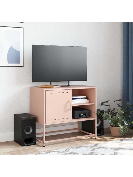 TV skříňka růžová 68 x 39 x 60,5 cm ocel