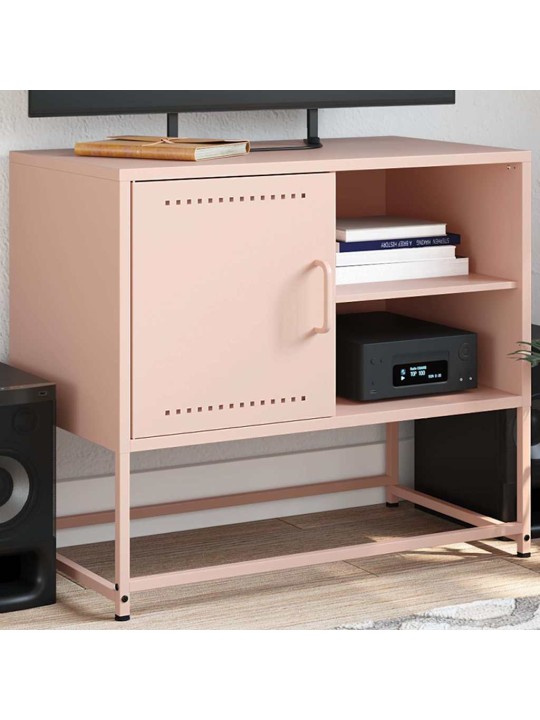 TV skříňka růžová 68 x 39 x 60,5 cm ocel