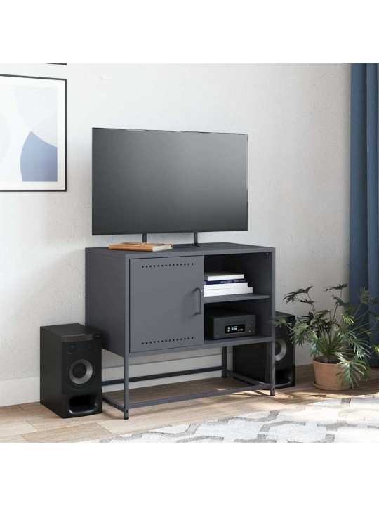 TV skříňka antracitová 68 x 39 x 60,5 cm ocel