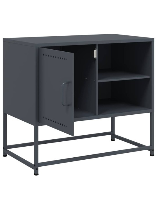 TV skříňka antracitová 68 x 39 x 60,5 cm ocel