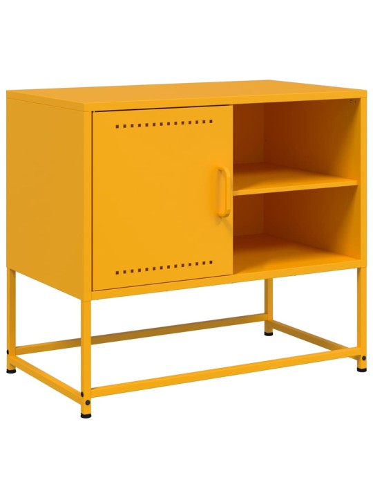 TV skříňka hořčicově žlutá 68 x 39 x 60,5 cm ocel
