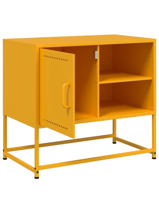 TV skříňka hořčicově žlutá 68 x 39 x 60,5 cm ocel