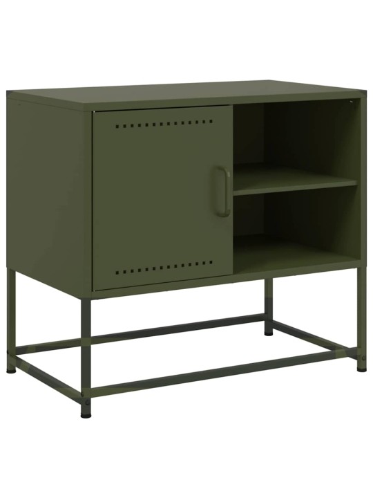 TV skříňka olivově zelená 68 x 39 x 60,5 cm ocel