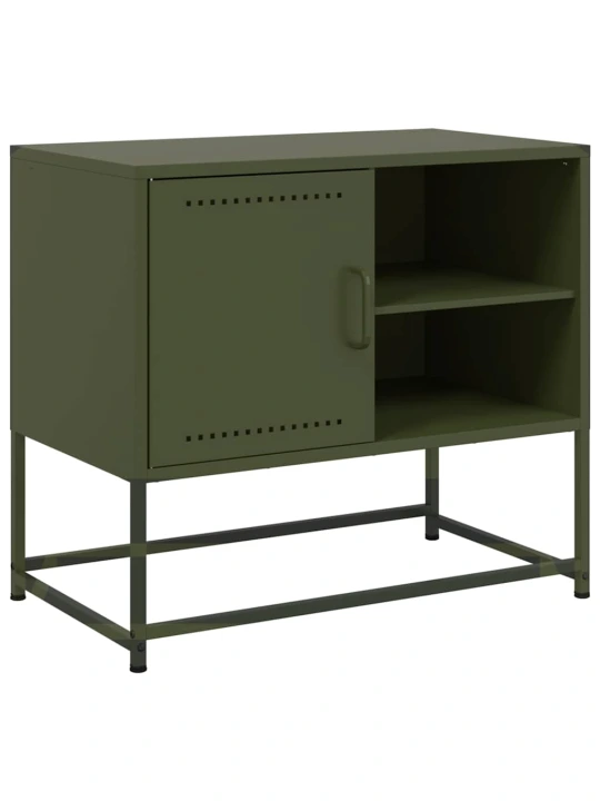 TV skříňka olivově zelená 68 x 39 x 60,5 cm ocel