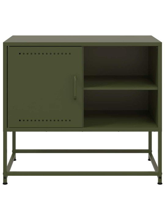 TV skříňka olivově zelená 68 x 39 x 60,5 cm ocel