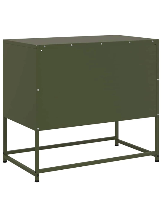 TV skříňka olivově zelená 68 x 39 x 60,5 cm ocel