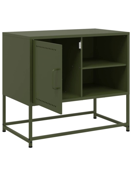 TV skříňka olivově zelená 68 x 39 x 60,5 cm ocel