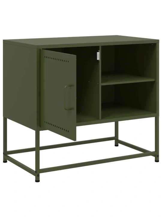 TV skříňka olivově zelená 68 x 39 x 60,5 cm ocel