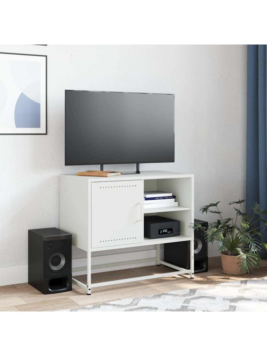 TV skříňka bílá 68 x 39 x 60,5 cm ocel