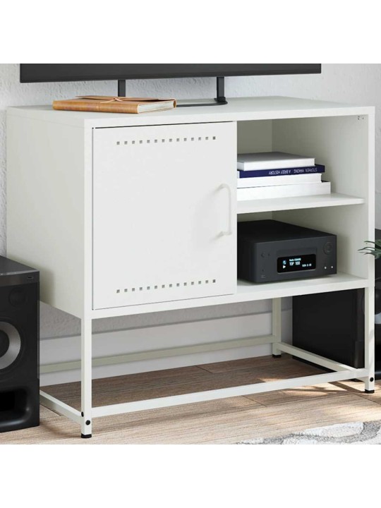 TV skříňka bílá 68 x 39 x 60,5 cm ocel