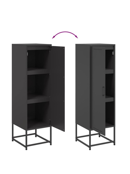 Skříň highboard černá 36 x 39 x 123 cm ocel