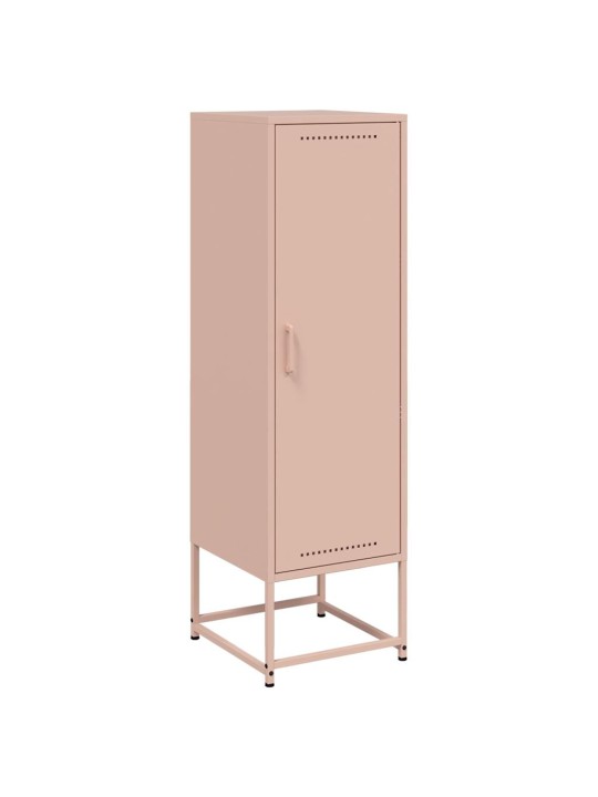 Skříň highboard růžová 36 x 39 x 123 cm ocel