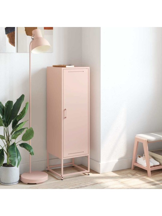 Skříň highboard růžová 36 x 39 x 123 cm ocel