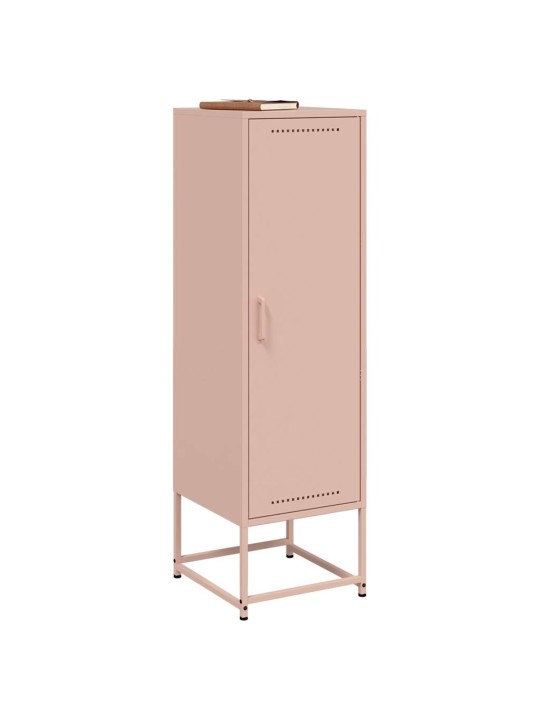 Skříň highboard růžová 36 x 39 x 123 cm ocel