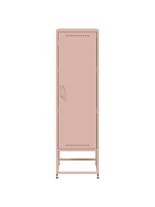 Skříň highboard růžová 36 x 39 x 123 cm ocel