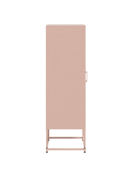Skříň highboard růžová 36 x 39 x 123 cm ocel