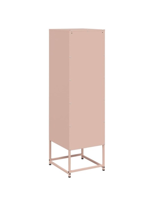 Skříň highboard růžová 36 x 39 x 123 cm ocel