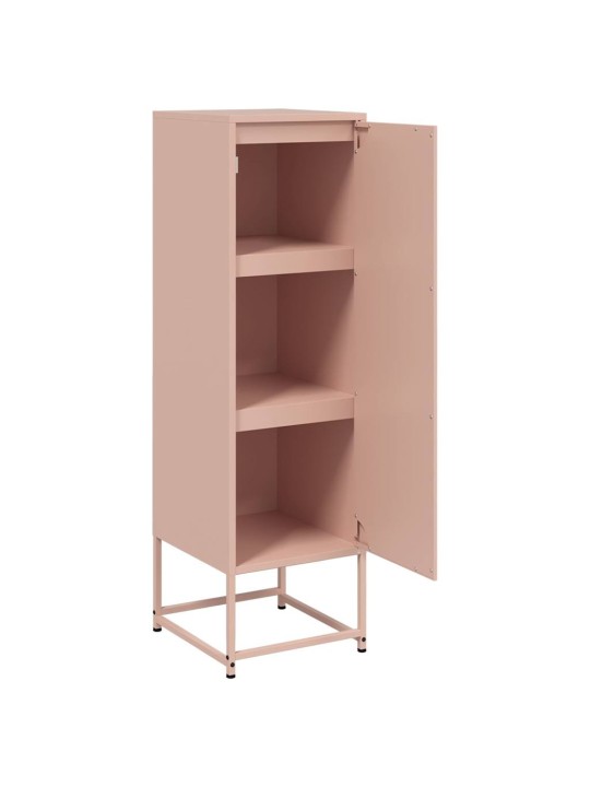 Skříň highboard růžová 36 x 39 x 123 cm ocel