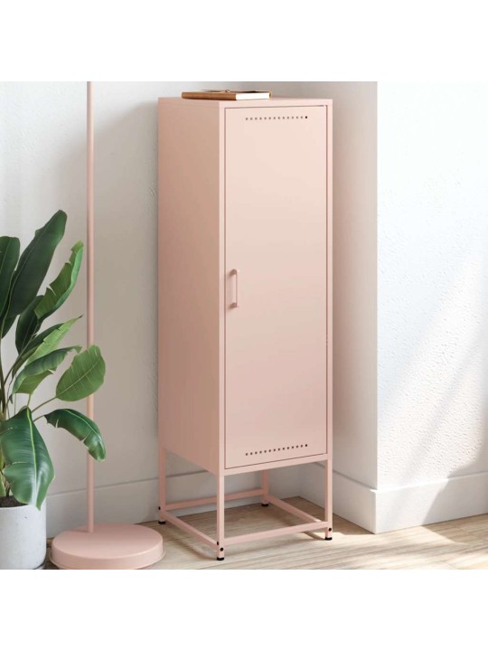 Skříň highboard růžová 36 x 39 x 123 cm ocel
